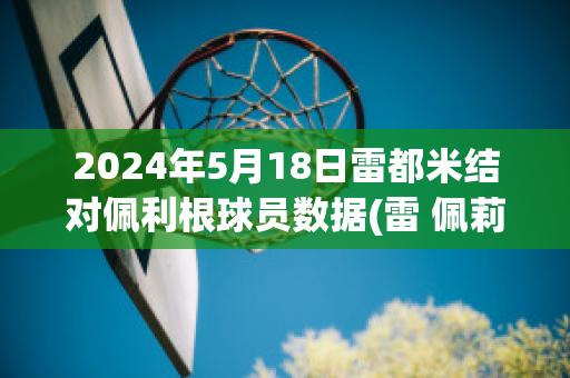 2024年5月18日雷都米结对佩利根球员数据(雷 佩莉)