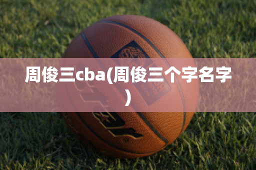 周俊三cba(周俊三个字名字)