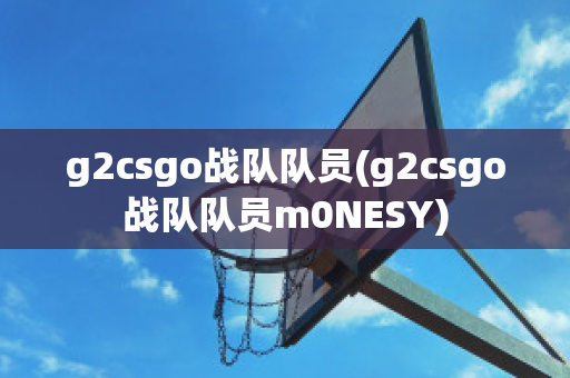 g2csgo战队队员(g2csgo战队队员m0NESY)