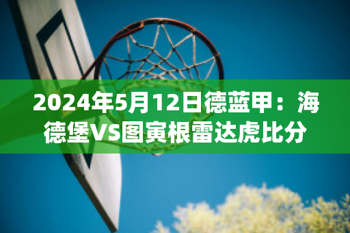 2024年5月12日德蓝甲：海德堡VS图寅根雷达虎比分推荐(海德堡地图)