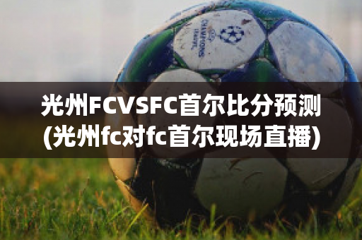 光州FCVSFC首尔比分预测(光州fc对fc首尔现场直播)