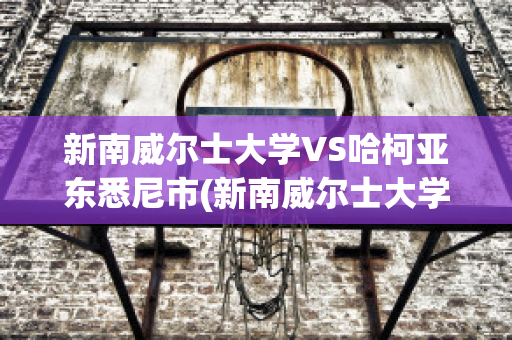 新南威尔士大学VS哈柯亚东悉尼市(新南威尔士大学和悉尼科技大学哪个好)